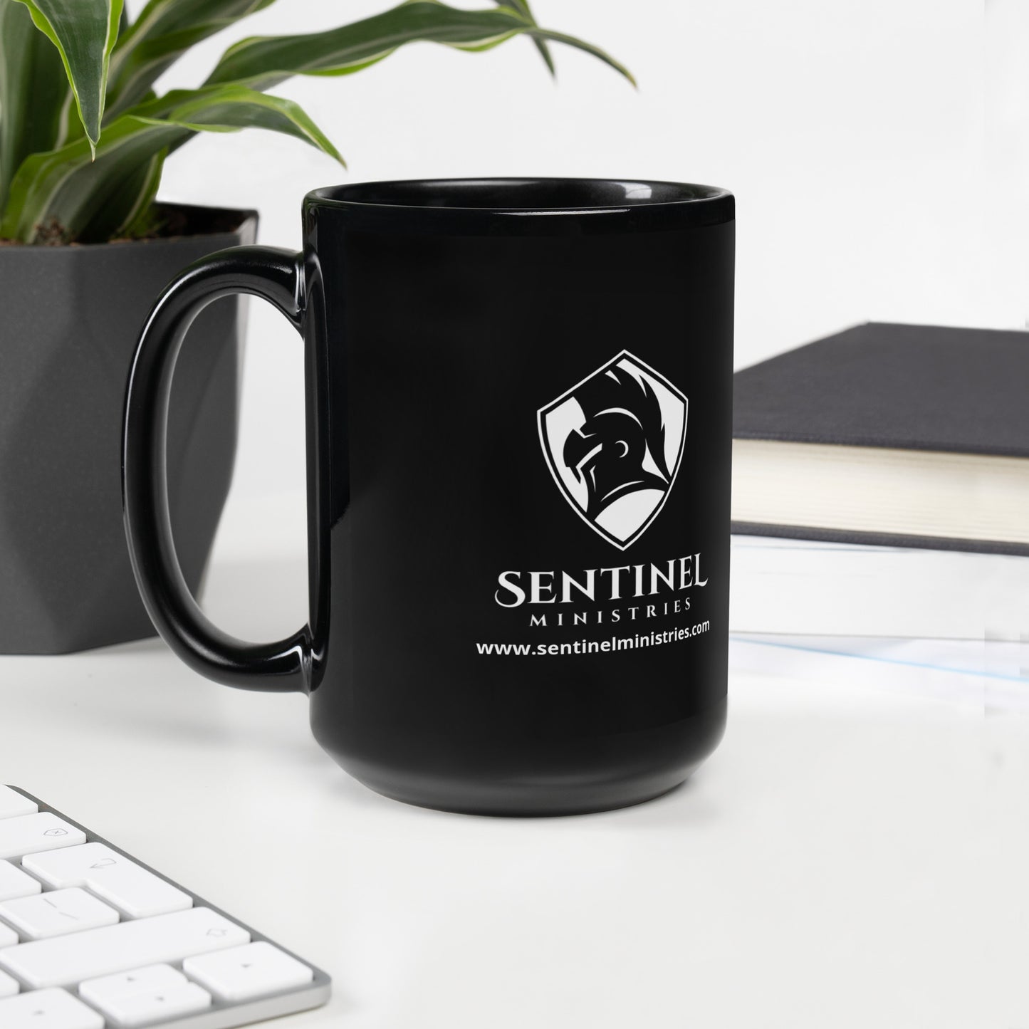 Sentinel Black Glossy Mug (Right-handed)