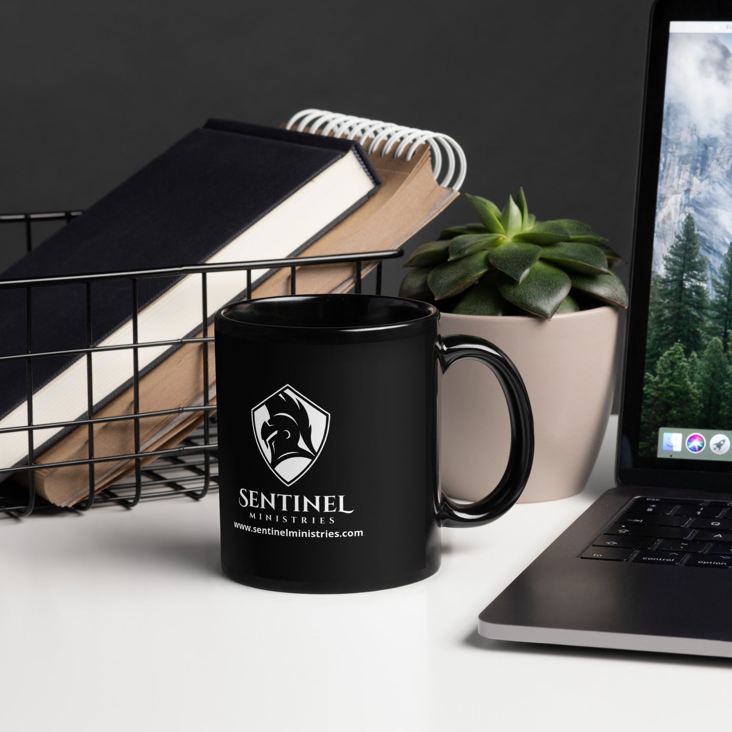 Sentinel Black Glossy Mug (Left-handed)