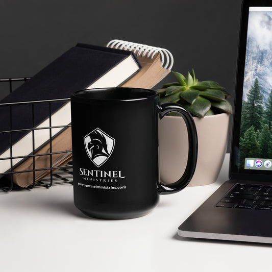 Sentinel Black Glossy Mug (Left-handed)