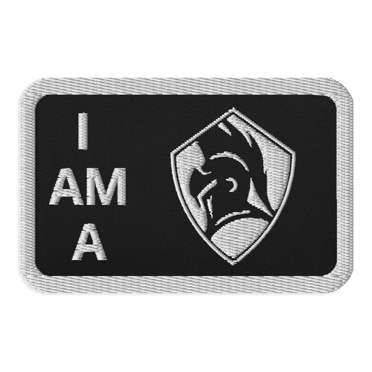 I Am a Sentinel Embroidered Patch White