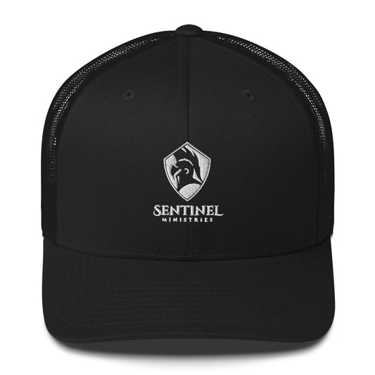 Sentinel Ministries White Logo Trucker Cap