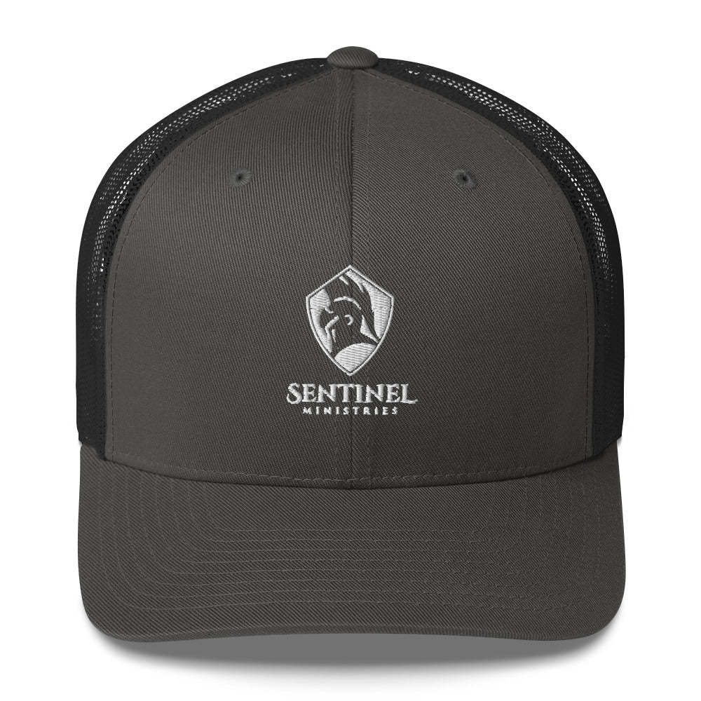 Sentinel Ministries White Logo Trucker Cap