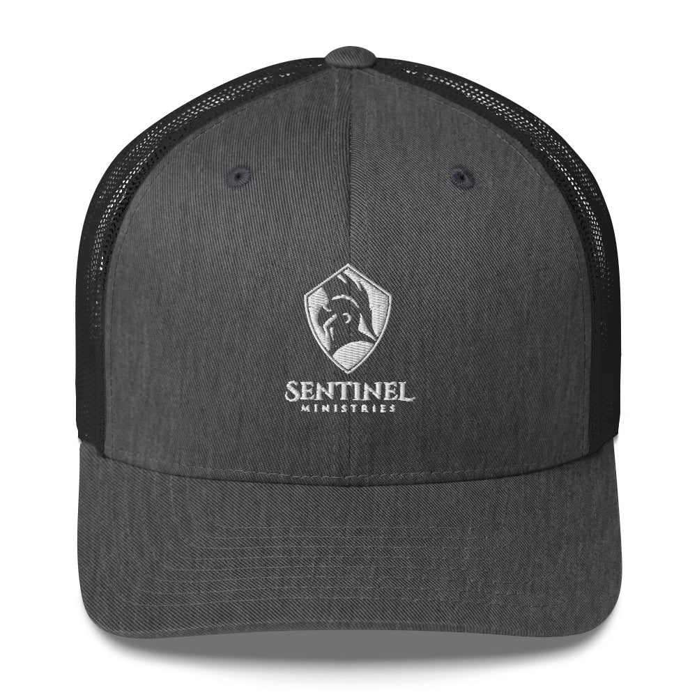Sentinel Ministries White Logo Trucker Cap