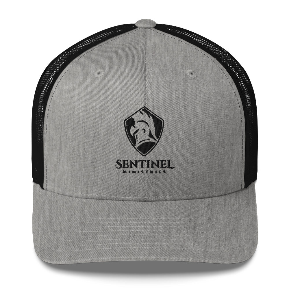 Sentinel Ministries Black Logo Trucker Cap