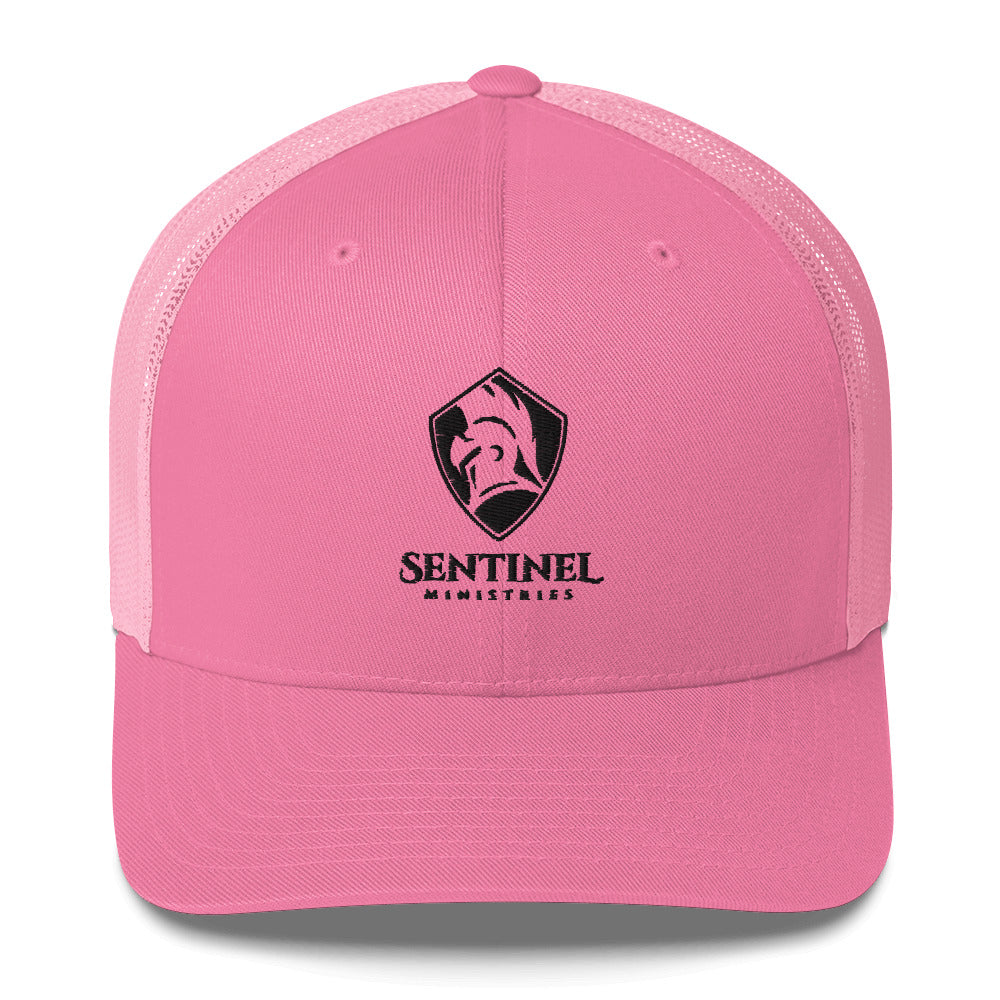 Sentinel Ministries Black Logo Trucker Cap