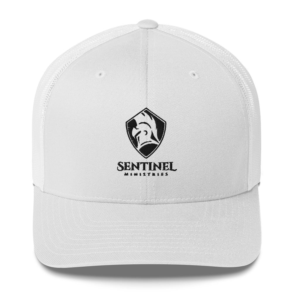 Sentinel Ministries Black Logo Trucker Cap